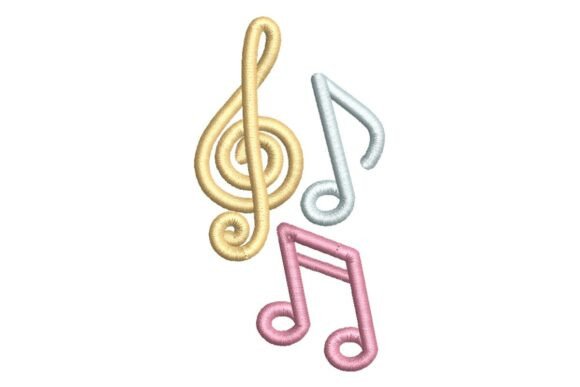 Colorful Musical Notes Embroidery Design Review