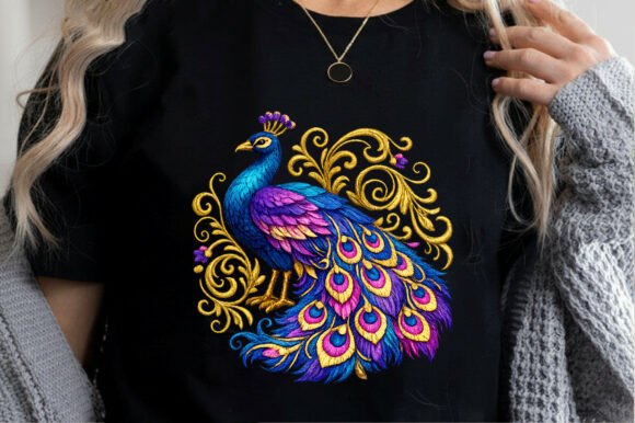Colorful Peacock Embroidery Art Png Review
