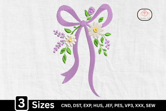 Coquette Ribbon Floral Lavender Bow Review