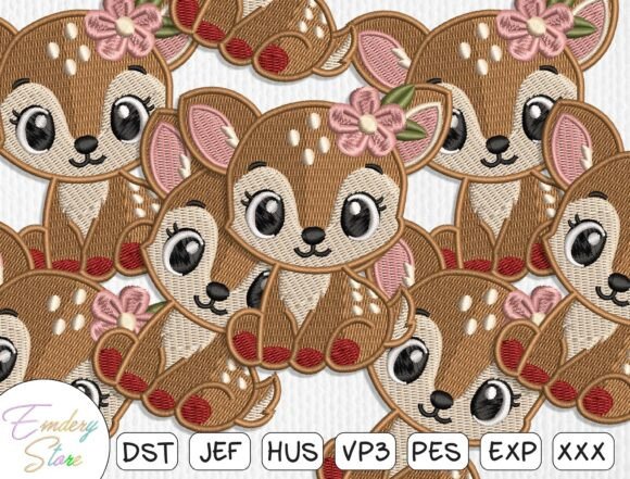 Cute Deer Embroidery Patch Design Review