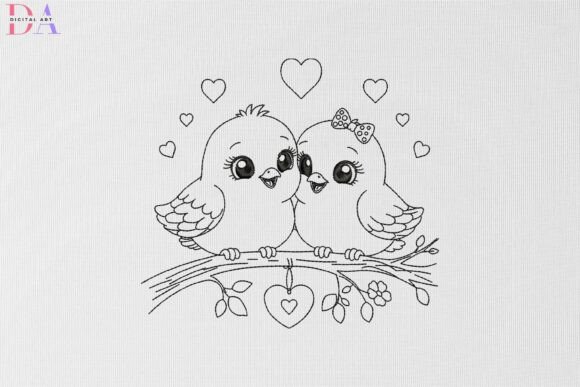 Lovebirds Sharing Sweet Moments: An Embroidery Review