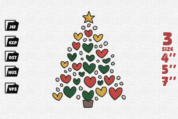 Whimsical Christmas Tree of Hearts Design Review